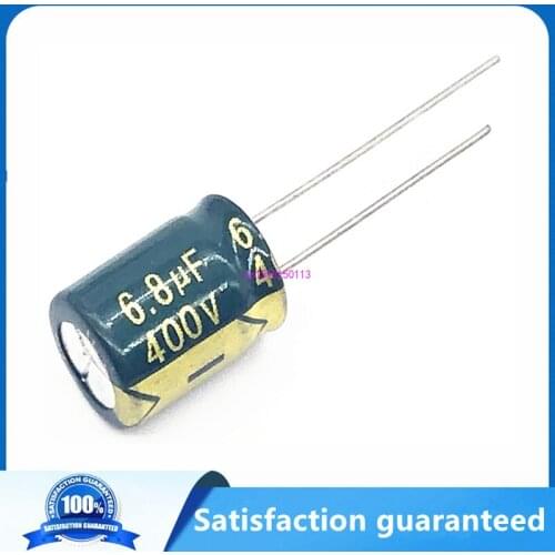 30pcs/lot 6.8UF high frequency low impedance 400V 6.8UF aluminum electrolytic capacitor size 10*13mm S32 20