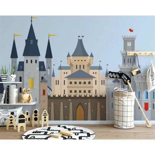 Beibehang Customized modern new pink building childrens room boy girl bedroom background wallpaper wall papers home decor