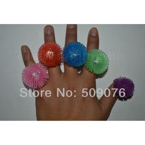 Free shipping 1152pcs/lot led finger light Flashing Colorful LED Light Up flower Rubber Rings Finger Toys for Party favor