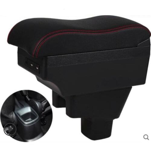 For Suzuki SX4 armrest box central Store content box with cup holder ashtray decoration products accessories With USB interface