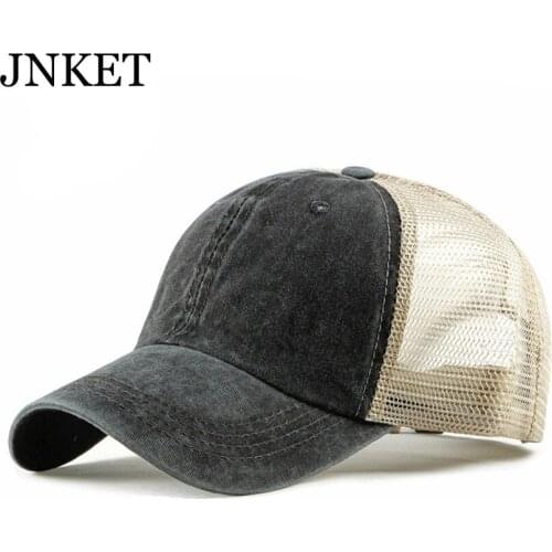 JNKET New Unisex Mesh Baseball Cap Breathable Baseball Hats Summer Sun Hat Outdoor Sport Cap Adjustable Snapback Hat Casquette