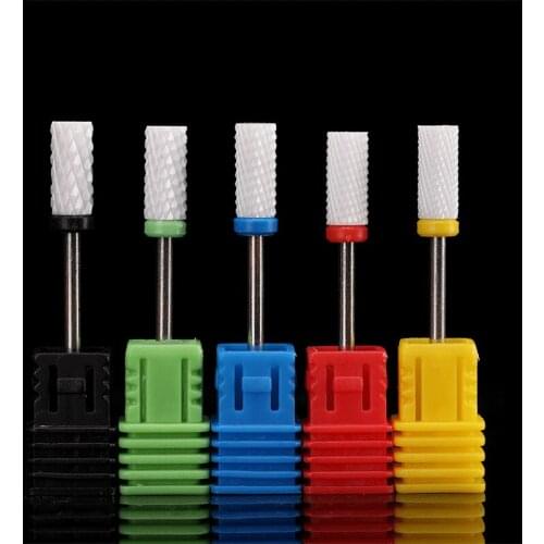 Ceramic Nail Drill Bit For Electric Machine Milling Cutter For Manicure Pedicure Files Buffers Nail Art Polishing Remove