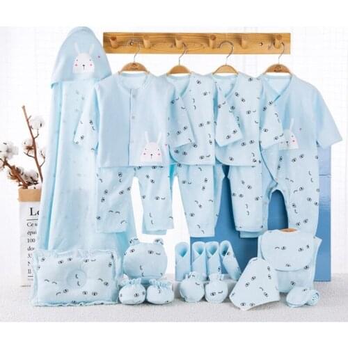 Newborn Baby Clothing Set Gift Baby Girl Boy Clothes 19 Pieces Infant Baby Clothing For Spring & Autumn Cotton Toddler Clothes