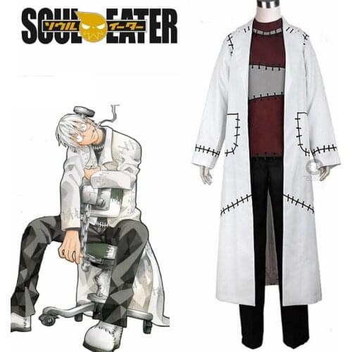 Soul Eater Cosplay Franken Stein Doctor Cosplay Costume Custom Made Adult Men Outfit Halloween Carnival Christmas Costumes