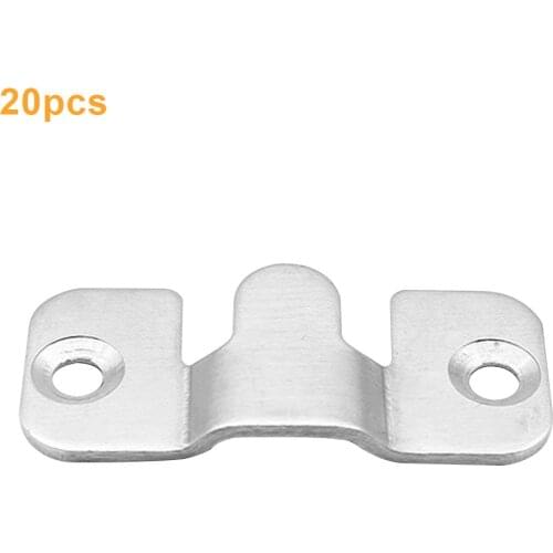 20pcs Flush Mount Bracket Art Gallery Stainless Steel Z Clip Interlocking Hook Hardware Picture Hanger Heavy Duty Painting Wall