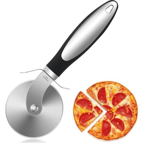 Pizza Wheels Cutter Stainless Steel Pizza Pies Round Knife Anti-Skid Handle Smooth Rotating Kitchen Tools Kitchen Accessories