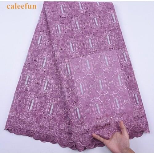African Lace Fabric High Quality 5Yards Cotton Dry Lace Fabric For Woman Dress Embroidery Swiss Voile In Switzerland Y2099