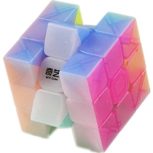 Qiyi Warrior W 3x3x3 Speed Cube Stickerless Transparent Professional Magic Cube Puzzles Colorful Educational Toys For Children