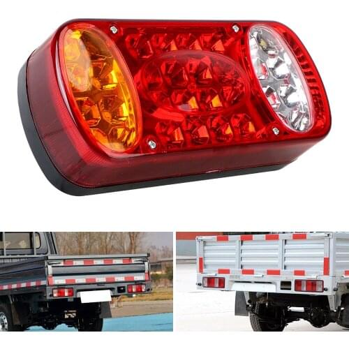 LEEPEE Car Truck Tail Light Rear Lamps Waterproof Signal Indicator For Trailer Lorry 1Pc Rear Stop Brake Lights 12V 32LED