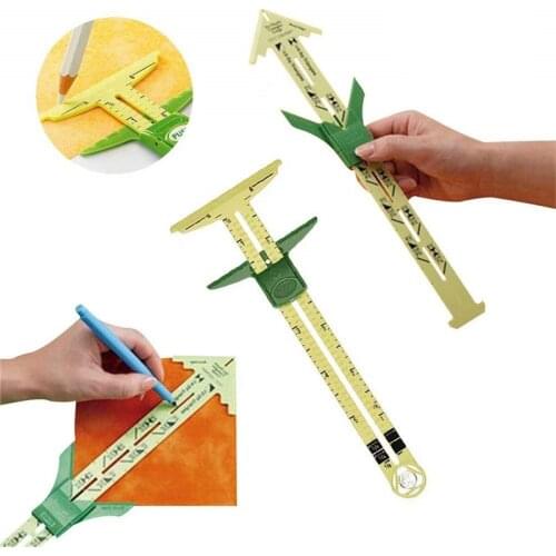5-IN-1 Patchwork Ruler sliding gauge with Measuring Sewing Tool Patchwork Tool Ruler Tailor Ruler Tool Accessories Home Use