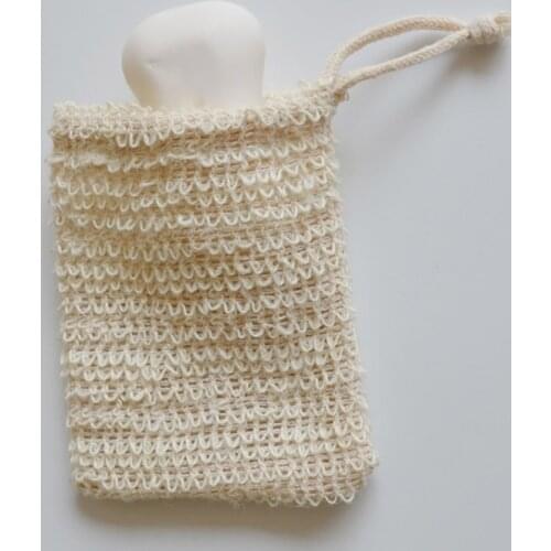 Natural Cotton Linen Foaming Soap Bag Saver Net Mesh Massage Exfoliator Pouch Bathing Bubble Maker