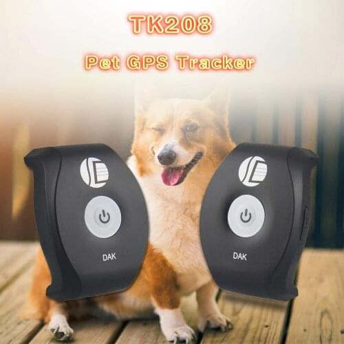 Mini GPS Tracker with Pet Collar TK208 Realtime GPS/GSM Tracker System Dog Cat Pets Tracker with SOS Free APP and Web Tracking