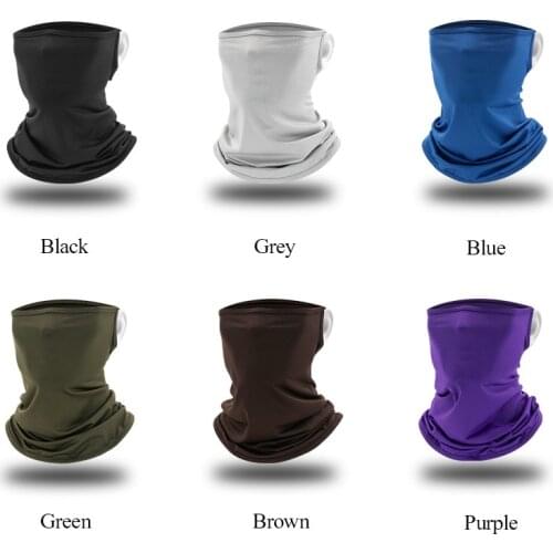 Multifunction Ootdoor Sport Neck Warmer Tube Scarf with Ear Loops Windproof Breathable Face Mask Ski Bandana Cycling Dust Mask