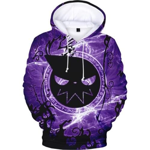 Soul Eater 3D Printed Hoodies Men/Womens Casual Fashion Japanese Anime Long Sleeve Sweatshirts Harajuku Oversized Pullover