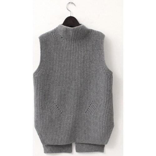 2019 new fashion ladies knitted Cashmere wool Waistcoat Camisole vest Seven pin High-quality free shipping