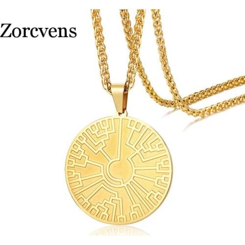 Modyle New Fashion Gold Color Tree Of Life Pendant Necklace Stainless Steel Round Necklace For Women Drop Shipping