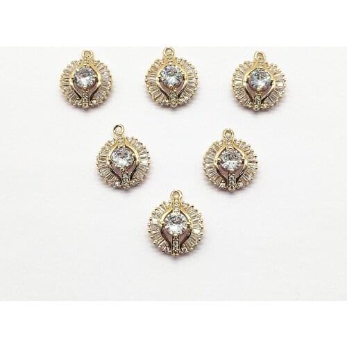 New arrival! 18x15mm 20pcs Copper/Cubic Zirconia Oval Shape Charm For Earring DIY parts,Jewelry Accessories Findings & Component