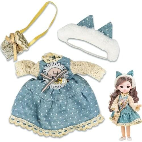 Doll Clothes 20cm 8 Points BJD Fat Body Princess High Quality Dress Fashion Accessories DIY Dress Up Clothes Dolls for Girl