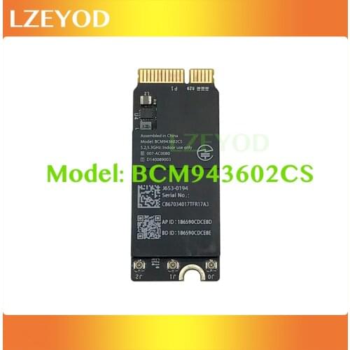 Original Wifi Airport Card BCM943602CS for Macbook Pro Retina 13" 15" A1502 A1398 Wifi Card 802.11AC and Bluetooth 4.1 2015 Year