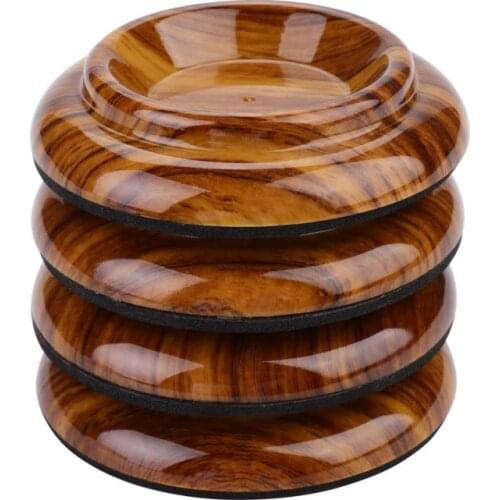 Piano Caster Cups 4pcs/lot Wood Color Palstic Upright Piano Leg Cups Foot Pads Set Upright Piano Accessories