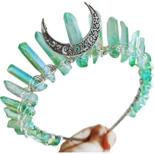 Multicolored Moon Wizard Accessories Headband Royal Blue Black Hair Headband Rhinestone Headband Luxury Jewelry party 2021