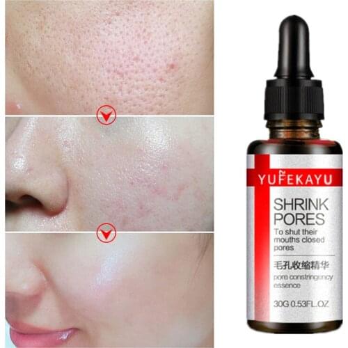 30ML Shrink Pores Serum Pore Tightens Refining Moisturizing Essence Whitening Anti-aging Oil Control Facial Essence Skin Care