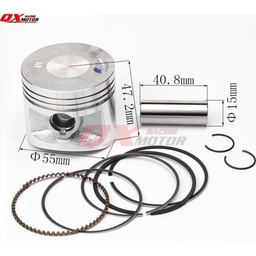 LIFAN 140cc Engine parts LF140 Piston Kit 55mm Piston 15mm Pin Piston Ring Set for Kayo Apollo Bosuer Xmotos Pit Bike Dirt Bike
