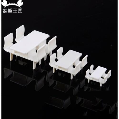 1 set 1:75 1:100 1:150 Furniture Toys Dining Chair Table Furniture Set For Doll house Dollhouse Kitchen Food Miniature