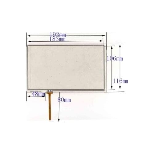 10pcs/lot 7.9 inch peripheral 193*116 mm GPS navigation touch screen resistor touch screen