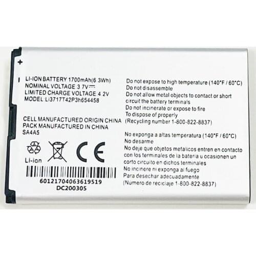 3.7V 1700mAh Li3717T42P3h654458 For ZTE MF63 AC60 Verizon Jetpack 890L EuFi890 EuFi890L AR918B WIFI Router Hotspot Modem Battery