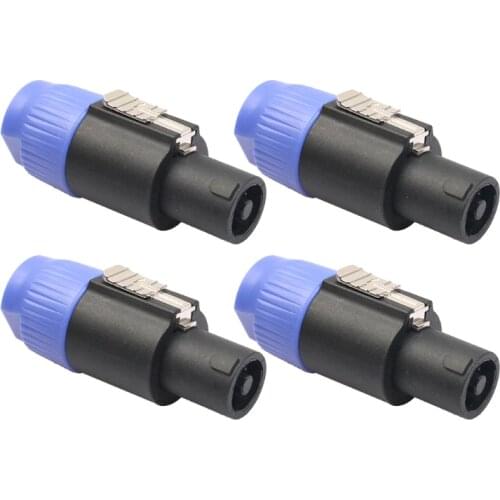 4pcs 4 Pole Speaker Plug Twist Lock Cable Connector For Neutrik Speakon NL4FC