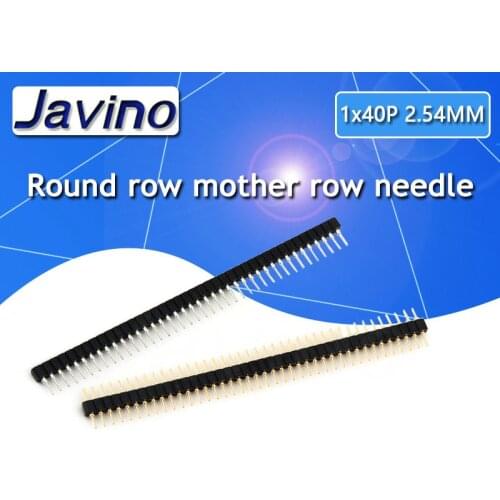 5 Pair Connector Pin Header Strip 5pcs Male + 5pcs Female Header Single Row 40 Pin 2.54mm Pin Connector Strip Round Needle 1x40