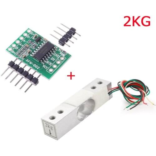 Aihasd Digital Load Cell Weight Sensor 2KG Portable Electronic Kitchen Scale + HX711 Weighing Sensors Ad Module for Arduino