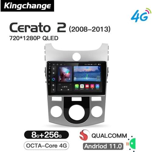 Kingchange Octa-Core Car Video Navigation Player For Kia Cerato 2 TD 2008 - 2013 Radio Multimedia Stereo GPS Android