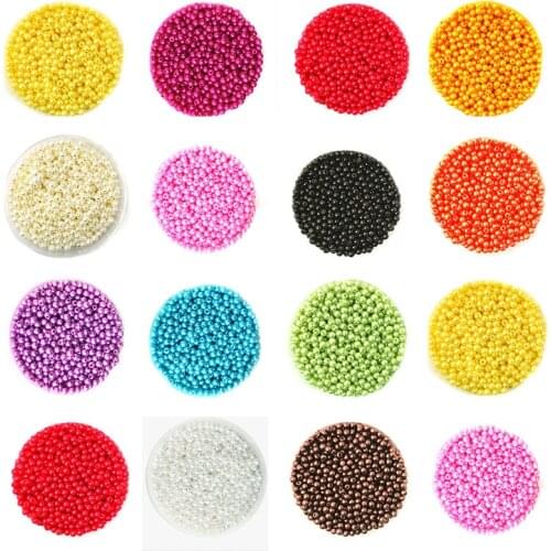 1000Pcs/Bag With Hole ABS Imitation Pearl Beads 4/6/8/10/12MM Round Plastic Acrylic Spacer Bead For DIY Jewelry Making Findings