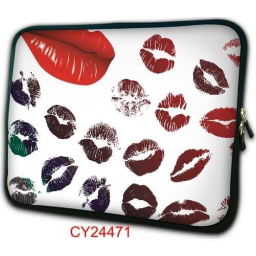 Lips 10 11.6 12 13 14 15.6 17 17.3 Laptop Sleeve Bag Cover Case Neoprene Handle Pouch For Acer Aspire One Sony Dell XPS ASUS