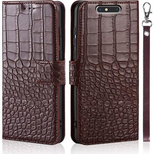 Phone Case for ZTE Blade V8 BV0800 Case Wallet Crocodile Texture Leather Book Design Phone Coque Capa With Strap Card Holders