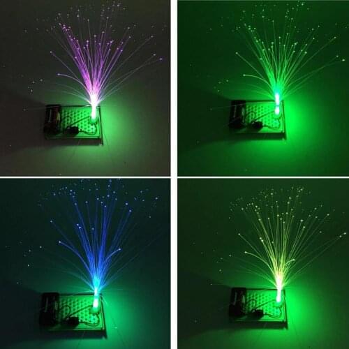 Students DIY Assembly Model With Multicolor Glowing Optic Fiber Light Physical Science Experiment Education Toys For Children
