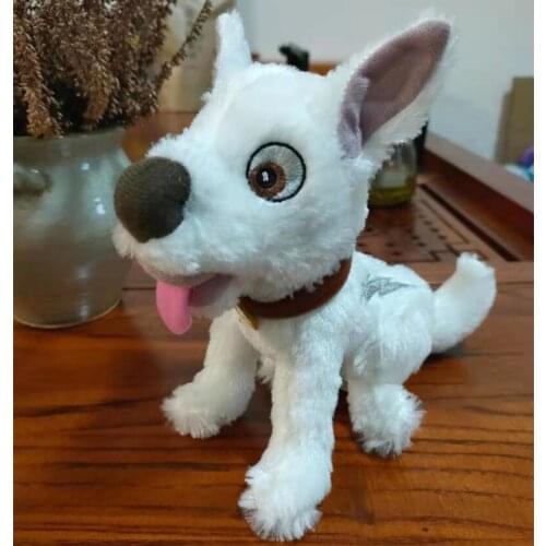 Disney Original Bolt Dog Plush Toy Cute Soft Stuffed Animal Doll 20cm Tall Collection Model