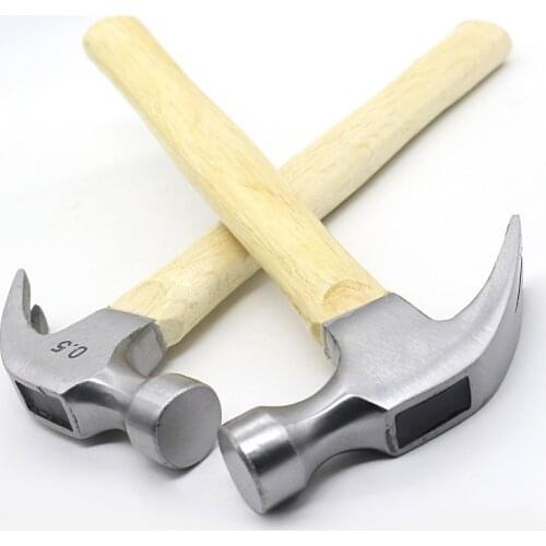 DIY practical wooden handle claw hammer car safety hammer high - carbon steel forging electrical hammer woodworking tools