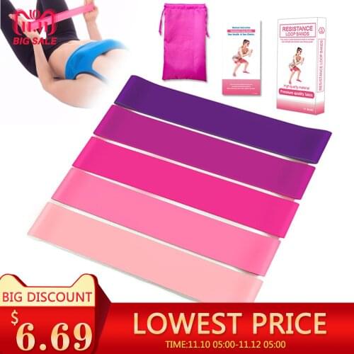 Yoga Crossfit Resistance Bands 5 Color Rubber Training Pull Rope For Sports Pilates Expander Fitness Gum Gym Workout Equipment