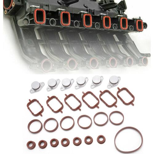 EPMAN 6 x 22mm Aluminium Swirl Flap Bungs W Gaskets For BMW E46 E39 E90 320d 330d 520d 525d 530d Intake Manifold TKYD831A