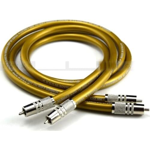 Hifi Pair rhodium plated RCA plug HEXLINK GOLDEN 5C audio Amplifier Speaker CD VCD Player RCA interconnect cable