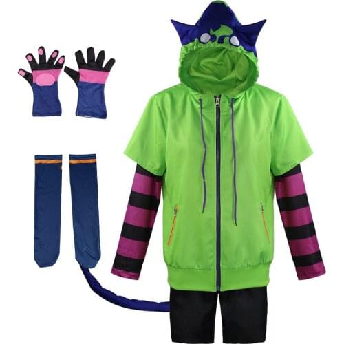 Anime SK8 the Infinity Cosplay Costume Chinen Miya SK Eight Cosplay Halloween Party Cos Outfits Jacket Tail Gloves 6Pcs/Set