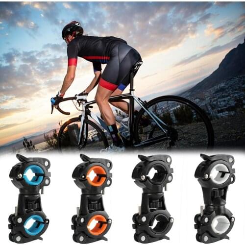 Mount Bike Cycling 360 Degree Rotatable Bicycle Clamp Flashlight LED Torch Light Holder Grip Non-slip Rubber