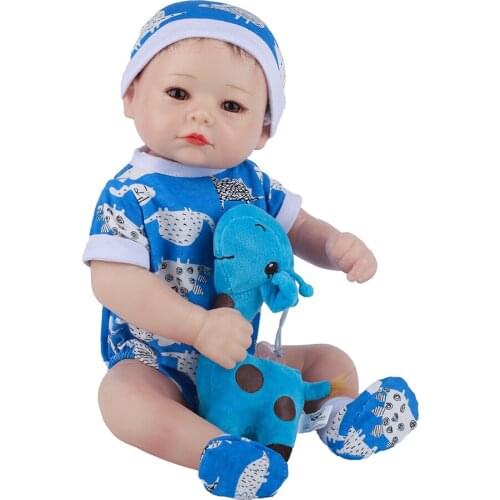 Hoomai New Arrival 20 Inch Soft Silicone Reborn Baby Girl Doll 55 Cm Lifelike Baby Doll With Fiber Hair Childrens Day Gift Toy