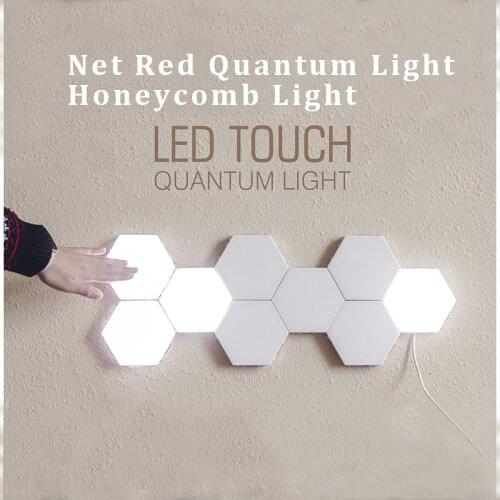 Quantum Lamp LED Night Light Honeycomb Hexagonal Lamps Modular Touch Sensitive Lighting Magnetic Creative Decoration Wall Lampar