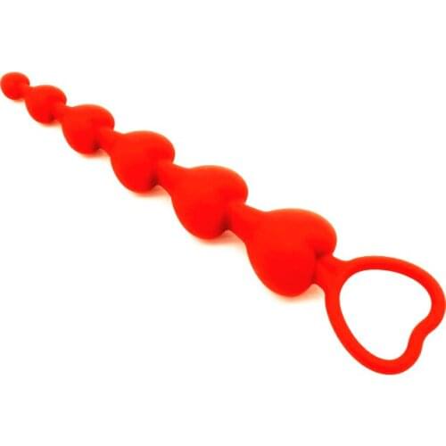 Sweet Heart Butt Plug sex toys Anal beads chain Jelly Bullt Backyard Mini Beads Adult Game gay Lesbian Erotic Sex products Women