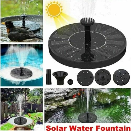 Mini Solar Water Fountain Pool Pond Waterfall Fountain Garden Decoration Outdoor Bird Bath Solar Powered Fountain Floating Water