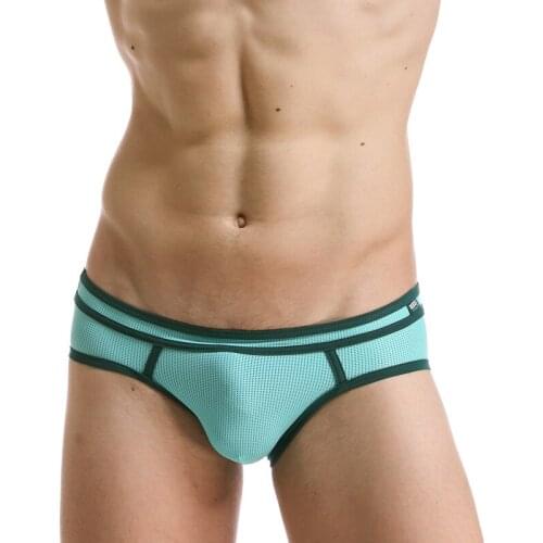 Mens Underwear Factory Wholesale U Convex Pouch Breathable Fabrics Serging Men Briefs